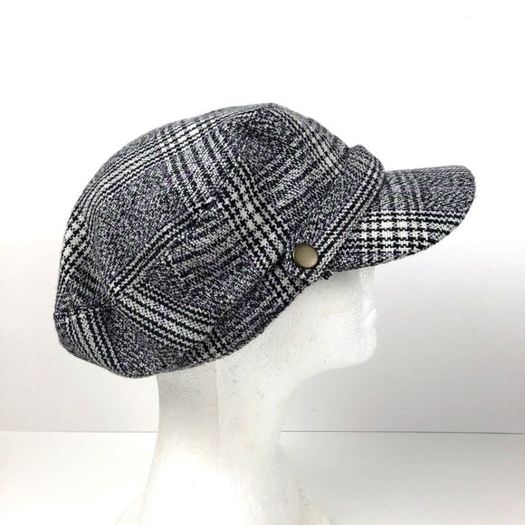 Women Plaid Newsboy Cap Poly And Wool Blend Fashion Hat for Ladies - Picture 5 of 7